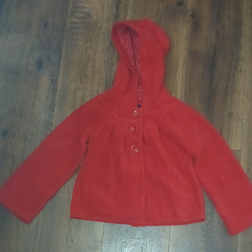 GAP Vibrant Red Kids Fleece Hooded Jacket
